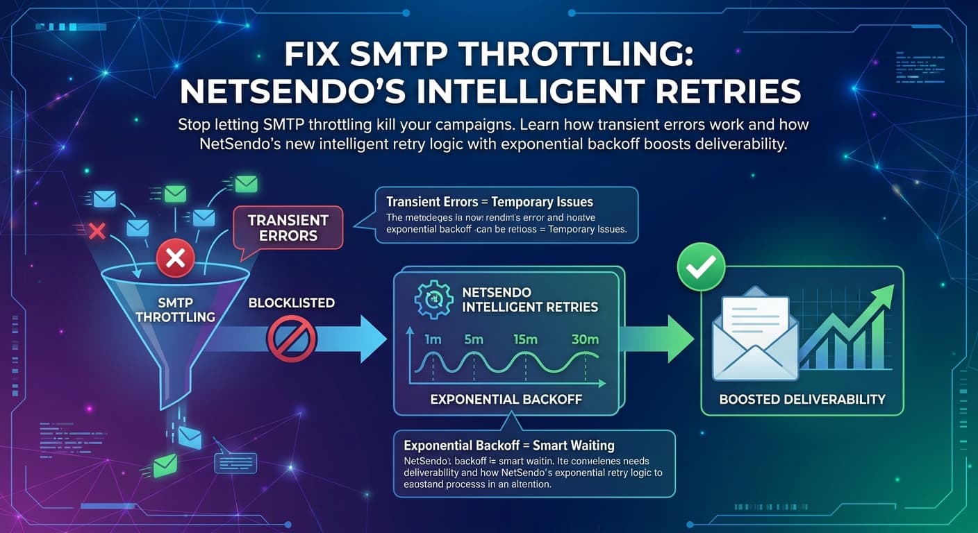 Fix SMTP Throttling: NetSendo's Intelligent Retries
