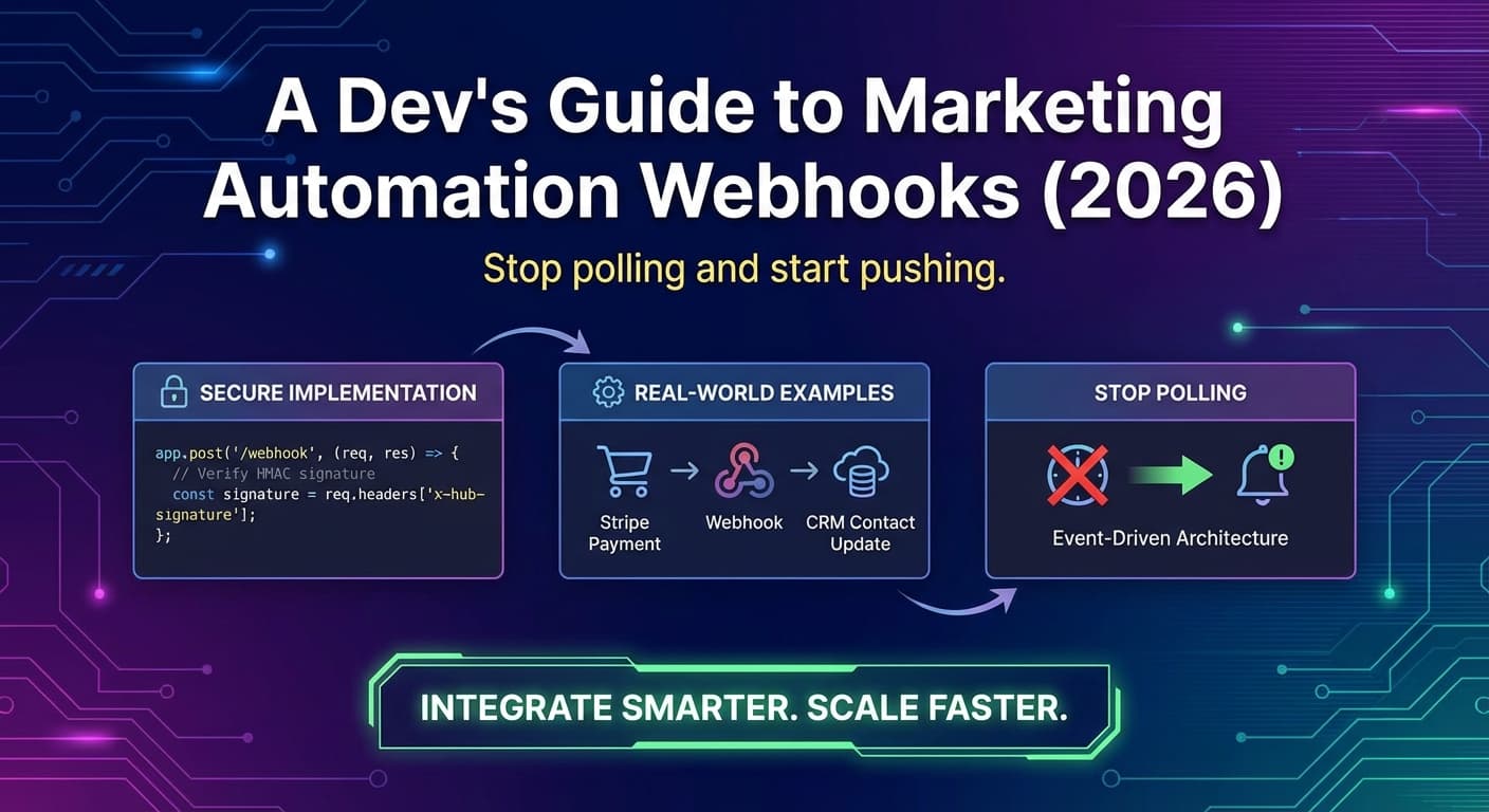 A Dev's Guide to Marketing Automation Webhooks (2026)